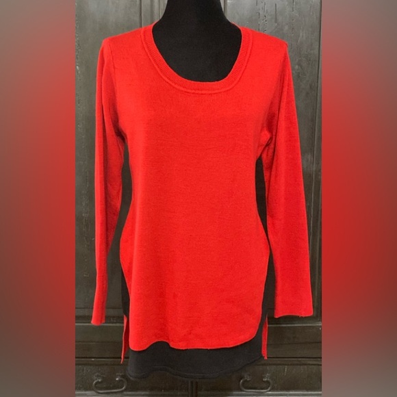 Oversized long sleeves Red & Black Tunic sweater - Size Medium - Picture 1 of 8